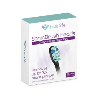 TrueLife SonicBrush Clean-Serie Bürstenköpfe, Standard, schwarz, 8er-Pack TrueLife SonicBrush Clean-Serie Bürstenköpfe, Standard, schwarz, 8er-Pack