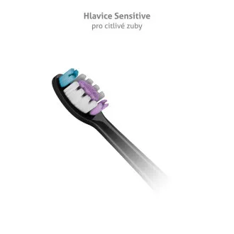 TrueLife SonicBrush Clean-Serie Bürstenköpfe „Sensitive“, schwarz, 2er-Pack