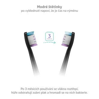 TrueLife SonicBrush Clean-Serie Bürstenköpfe „Sensitive“, schwarz, 2er-Pack