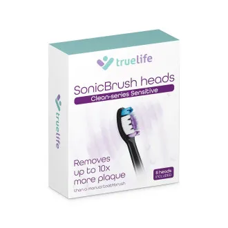 TrueLife SonicBrush Clean-Serie Bürstenköpfe „Sensitive“, schwarz, 8er-Pack TrueLife SonicBrush Clean-Serie Bürstenköpfe „Sensitive“, schwarz, 8er-Pack