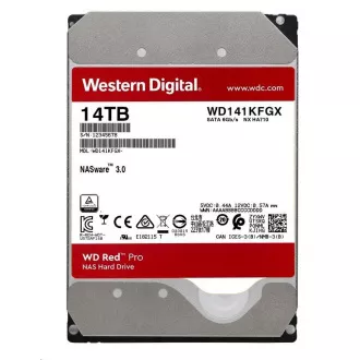 WD RED Pro NAS WD142KFGX 14TB, SATA III 3,5", 512MB 7200RPM, 255MB/s, CMR