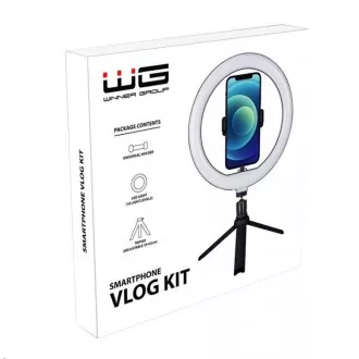 WG - Vlog Kit Grundausstattung für die Aufnahme von Videoblogs, Stativ, Telefonhalter, LED-Licht