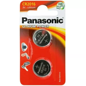 PANASONIC Lithiumbatterie (Knopf) CR-2016EL / 2B 3V (Blister 2 Stück)