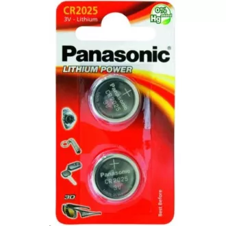 PANASONIC Lithiumbatterie (Knopf) CR-2025EL / 2B 3V (Blister 2 Stück)