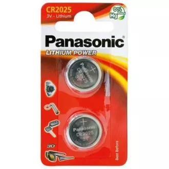PANASONIC Lithiumbatterie (Knopf) CR-2025EL / 2B 3V (Blister 2 Stück)