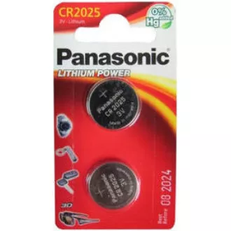 PANASONIC Lithiumbatterie (Knopf) CR-2025EL / 2B 3V (Blister 2 Stück)