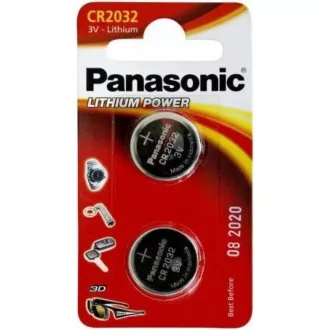 PANASONIC Lithiumbatterie (Knopf) CR-2032EL / 2B 3V (Blister 2 Stück)