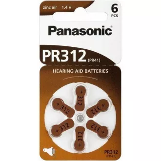 PANASONIC Zink-Luft-Batterie PR-312 (41) / 6LB AA 1, 2V (Blister 6 Stück)