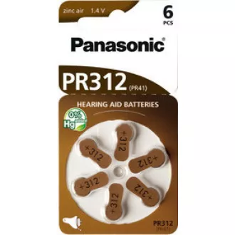 PANASONIC Zink-Luft-Batterie PR-312 (41) / 6LB AA 1, 2V (Blister 6 Stück)