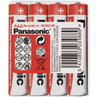 PANASONIC Zink-Kohle-Batterien Rot Zink R03RZ / 4P AAA 1,5V (Schrumpfen 4 Stück) PANASONIC Zink-Kohle-Batterien Rot Zink R03RZ / 4P AAA 1,5V (Schrumpfen 4 Stück)