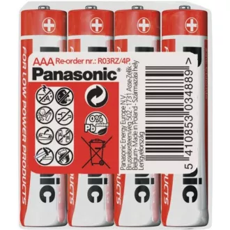 PANASONIC Zink-Kohle-Batterien Rot Zink R03RZ / 4P AAA 1,5V (Schrumpfen 4 Stück) PANASONIC Zink-Kohle-Batterien Rot Zink R03RZ / 4P AAA 1,5V (Schrumpfen 4 Stück)