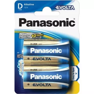 PANASONIC Alkaline Batterien EVOLTA Platinum LR20EGE / 2BP D 1,5V (Blister 2Stk.)