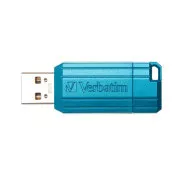 VERBATIM Flash Drive 32GB Store 'n' Go PinStripe, Caribbean Blue