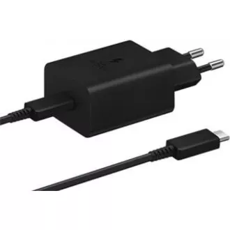 Samsung Reiseladegerät EP-T4510XBE, Schnellladung 45W, USB-C   USB-C Datenkabel, schwarz