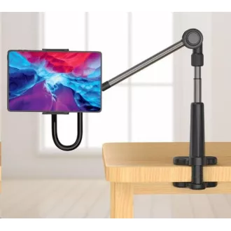 FIXED Universal-Tischhalter RELAX für Schreibtischmontage mit schwenk- und verstellbarem Arm, schwarz