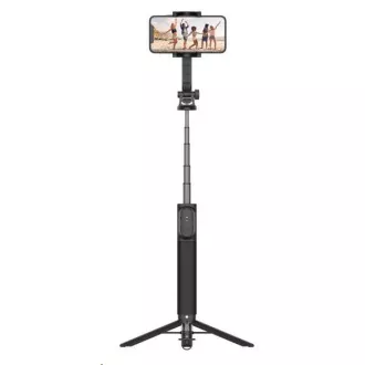 FIXED Selfie-Stick mit Snap XL Stativ und kabellosem Auslöser, 1/4" Gewinde, schwarz