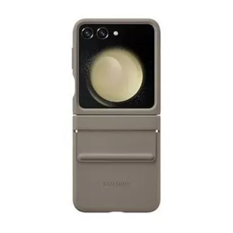 Samsung Eco Leder Schutzhülle für Samsung Galaxy Z Flip5, grau braun Samsung Eco Leder Schutzhülle für Samsung Galaxy Z Flip5, grau braun