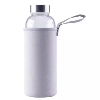 Steuber Glasflasche mit Deckel 500 ml, grau