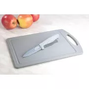 Steuber Schneidebrett 29 x 20 cm mit Gemüsemesser, grau