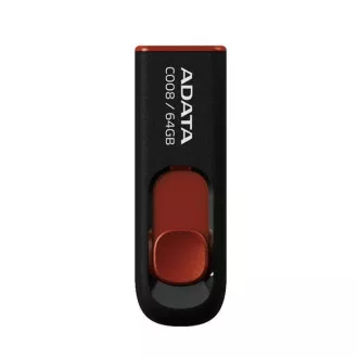 ADATA Flash Disk 64GB C008, USB 2.0 Classic, schwarz