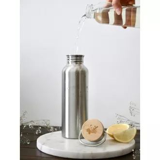 Pandoo Edelstahl-Wasserflasche mit Bambusdeckel 750 ml Pandoo Edelstahl-Wasserflasche mit Bambusdeckel 750 ml
