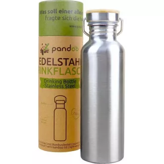 Pandoo Edelstahl-Wasserflasche mit Bambusdeckel 750 ml Pandoo Edelstahl-Wasserflasche mit Bambusdeckel 750 ml