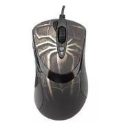 A4tech XL-747H, Gaming-Maus, ANTI-VIBRATE, 3600DPI, Spinnenbraunes Motiv
