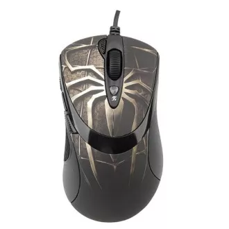 A4tech XL-747H, Gaming-Maus, ANTI-VIBRATE, 3600DPI, Spinnenbraunes Motiv