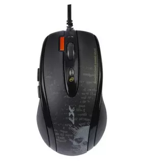 A4tech F5, V-Track Gaming-Maus, bis zu 3000DPI, 160kB Speicher, 7 Tasten, USB, schwarz