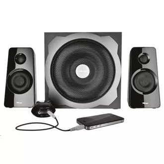 TRUST 2.1 Tytan Subwoofer-Lautsprecherset - schwarz, schwarz TRUST 2.1 Tytan Subwoofer-Lautsprecherset - schwarz, schwarz