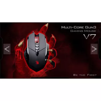 A4tech BLOODY V7 Gaming-Maus, bis zu 3200 DPI, V-Track-Technologie, 160 KB Speicher, USB, CORE 3, Metallpads