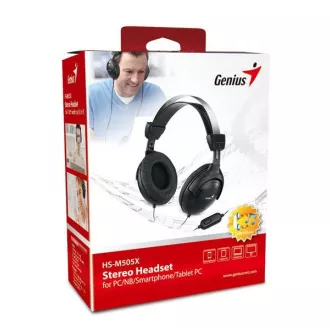 GENIUS Kopfhörer mit Mikrofon HS-M505X, Single Jack