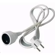 PREMIUMCORD Verlängerungskabel 230V 2m, 1 Steckdose (M/F) weiß