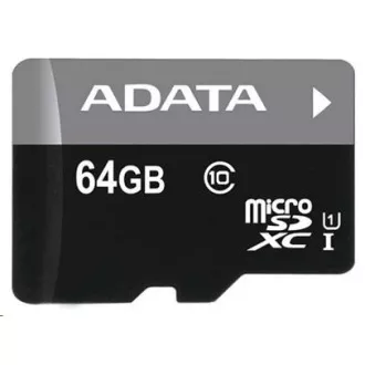 ADATA MicroSDXC-Karte 64 GB Premier UHS-I Class 10 + SD-Adapter