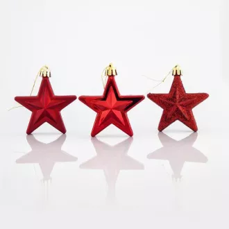 Eurolamp Weihnachtsdekoration Plastiksterne rot, 6,5 cm, 12er Set Eurolamp Weihnachtsdekoration Plastiksterne rot, 6,5 cm, 12er Set