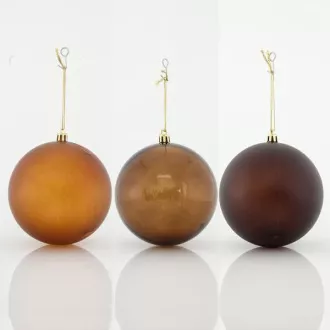 Eurolamp Weihnachtsschmuck Kunststoffkugeln braun, 10 cm, 6er Set Eurolamp Weihnachtsschmuck Kunststoffkugeln braun, 10 cm, 6er Set