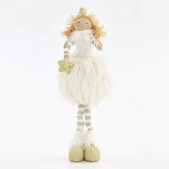 Eurolamp Weihnachtsdekoration Prinzessin mit weißem Rock in Form eines Pompons, 34 cm, 1 Stück Eurolamp Weihnachtsdekoration Prinzessin mit weißem Rock in Form eines Pompons, 34 cm, 1 Stück