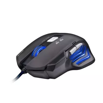 C-TECH Maus AKANTHA, Gaming, blaue Hintergrundbeleuchtung, 2400 DPI, USB