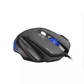 C-TECH Maus AKANTHA, Gaming, blaue Hintergrundbeleuchtung, 2400 DPI, USB