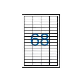 Etiketten 48,5x16,9mm 4 Reihen 68 Etiketten pro Blatt 100 Blatt Victoria Etiketten 48,5x16,9mm 4 Reihen 68 Etiketten pro Blatt 100 Blatt Victoria
