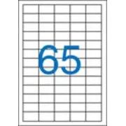 Etiketten 38x21,2mm 5 Reihen 65 Etiketten pro Blatt 100 Blatt Victoria