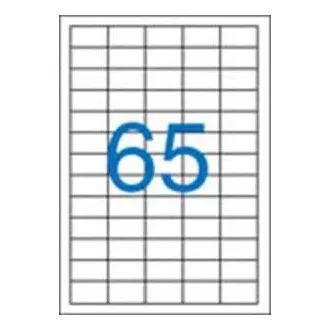 Etiketten 38x21,2mm 5 Reihen 65 Etiketten pro Blatt 100 Blatt Victoria