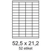 Etiketten 52,5x21,2mm 52 Etiketten pro Blatt 100 Blatt Smartline