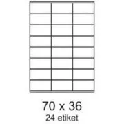Etiketten 70x36mm 3 Reihen 24 Etiketten pro Blatt 100 Blatt Smartline
