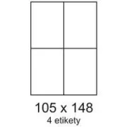 Etiketten 105x148,5mm 4 Etiketten pro Blatt 100 Blatt Smartline