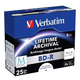 VERBATIM MDisc BD-R (5er-Pack) Juwel / 4x / 25GB