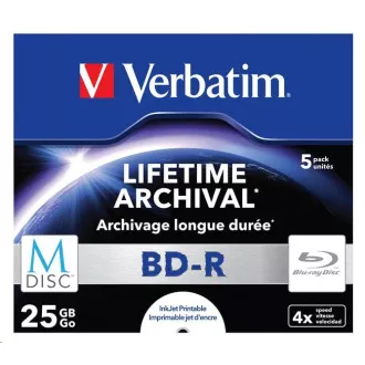 VERBATIM MDisc BD-R (5er-Pack) Juwel / 4x / 25GB