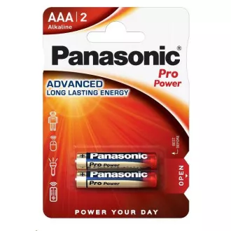 PANASONIC Alkaline Batterien Pro Power LR03PPG / 2BP AAA 1,5V (Blister 2 Stück)