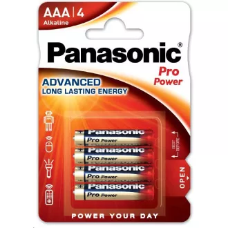 PANASONIC Alkaline Batterien Pro Power LR03PPG / 4BP AAA 1,5V (Blister 4 Stück)