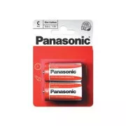 PANASONIC Zink-Kohle-Batterien Rot Zink R14RZ / 2BP EU C 1.5V (Blister 2 Stück)